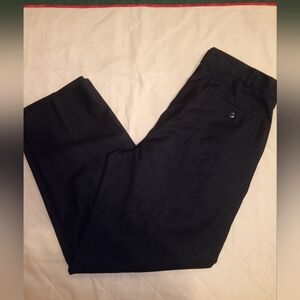 Roundtree & Yorke Men's Elegant Black Pleated Dress Pants With Pockets 34/30
